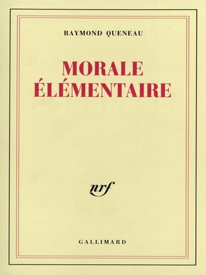 cover image of Morale élémentaire
